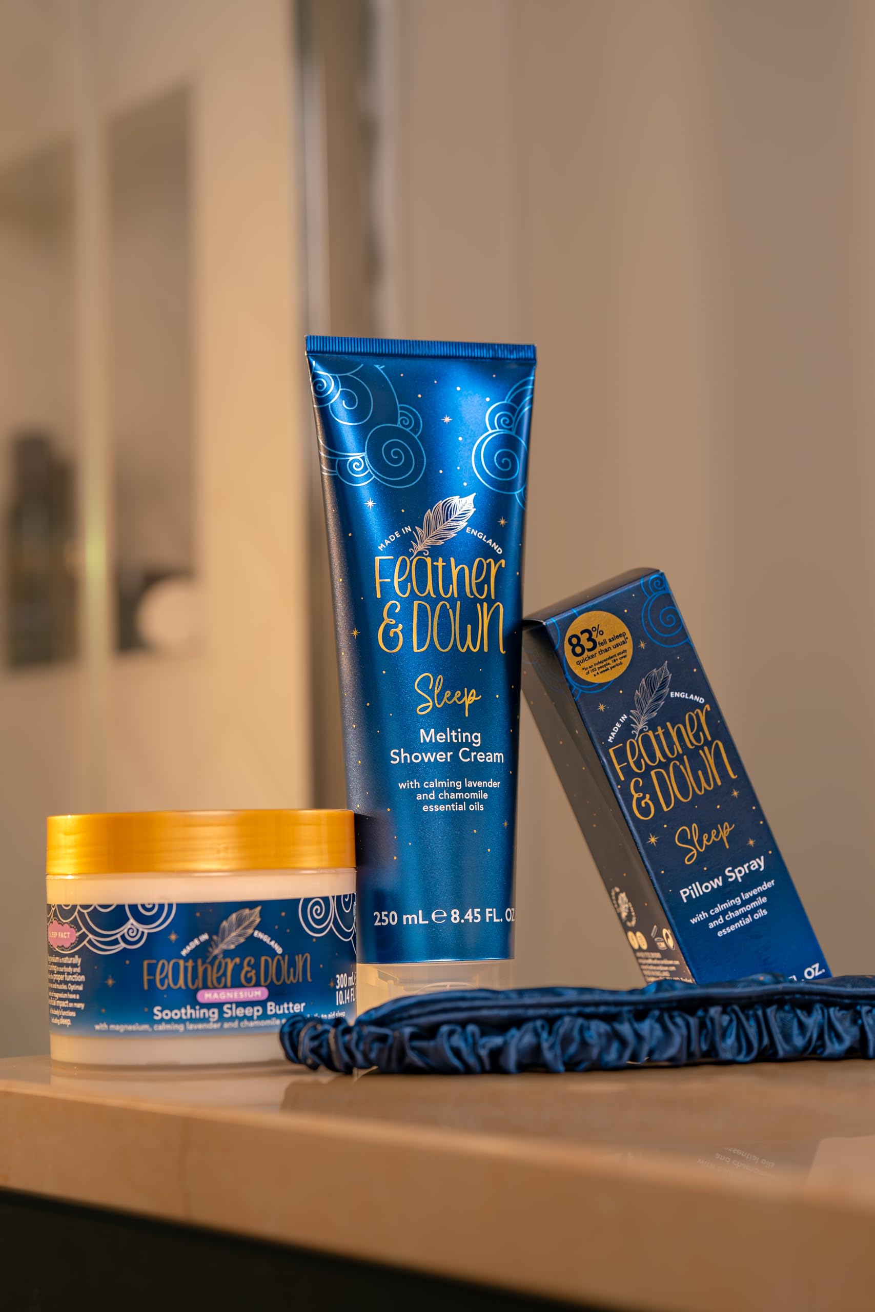 Feather & Down Magnesium Butter for Sleep - Lavender & Chamomile Soothing Body Butter (300ml) to support relaxation in your self care routine.