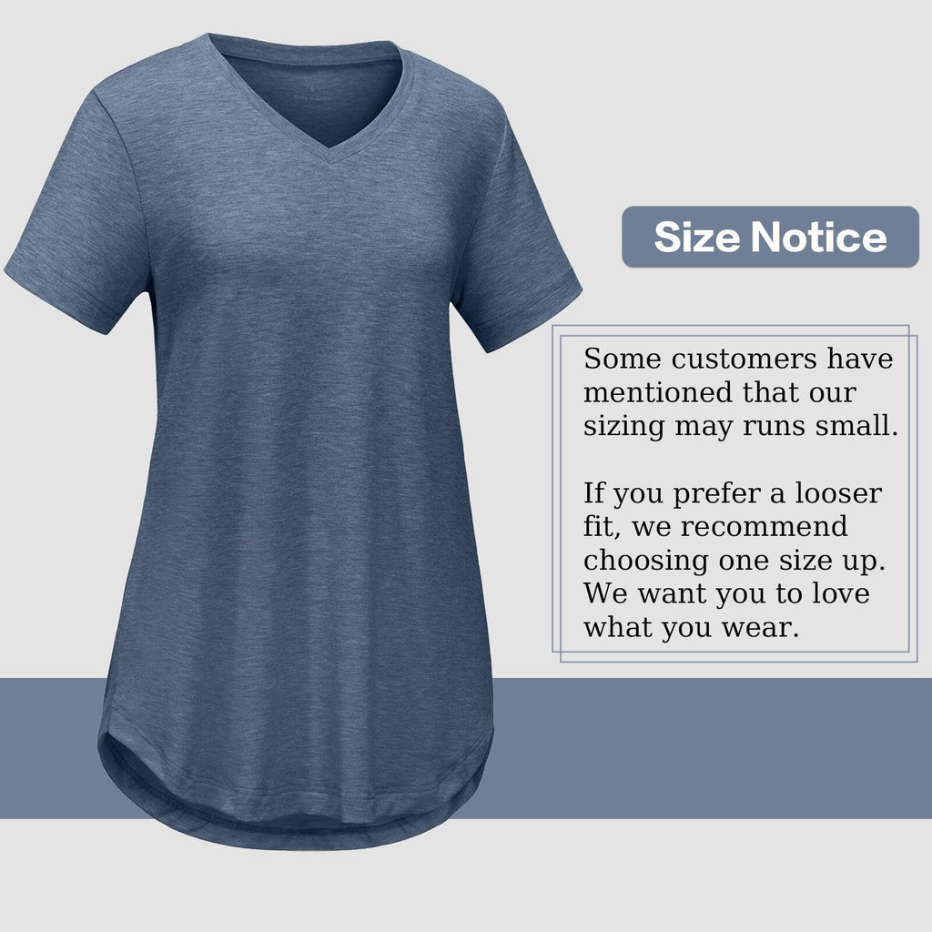 VILIGO 4 Pack V Neck T Shirts for Women Short Sleeve Shirts Basic Casual Tees Loose Fit Plus Size Tops Plain Summer Clothes, Black/Beige/Navy/Mauve 2XL