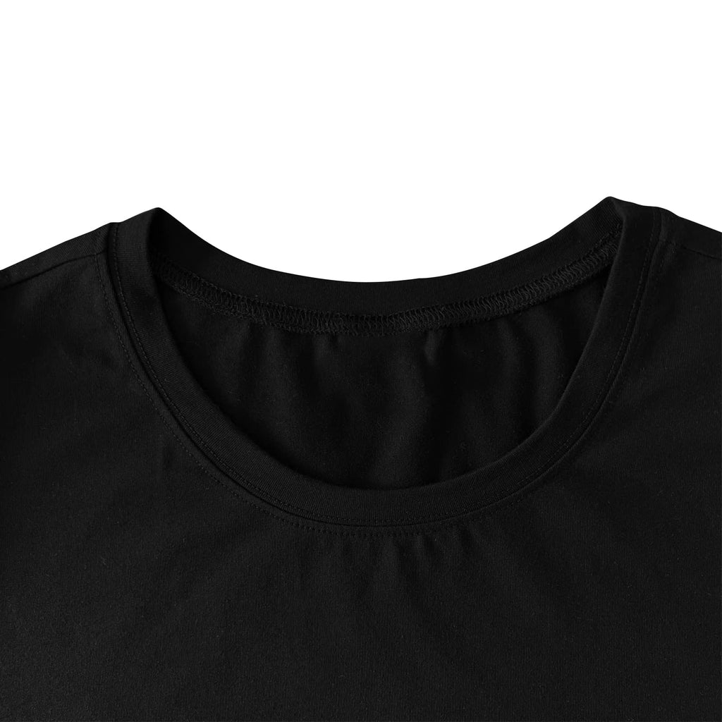 YITAN Women Tees Teen Girl Tops Graphic Cute Funny T Shirt Black Large