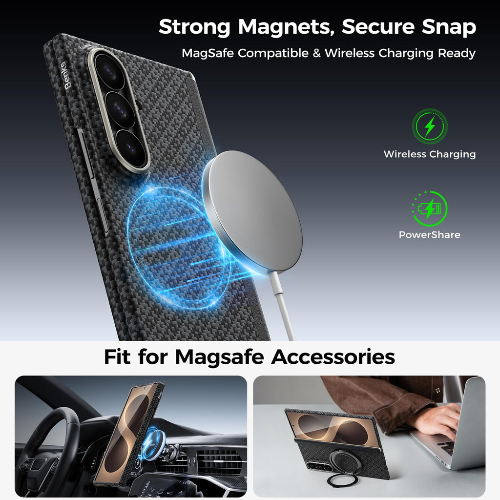 BENKS for Z Fold 8 Ultra Case with Hinge Protection & Screen Protector