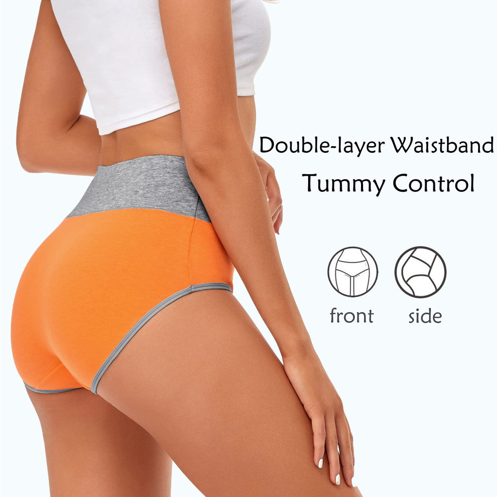 CULAYII Postpartum Underwear for Women High Waisted Cotton Underwear Soft Breathable Panties Stretch Briefs