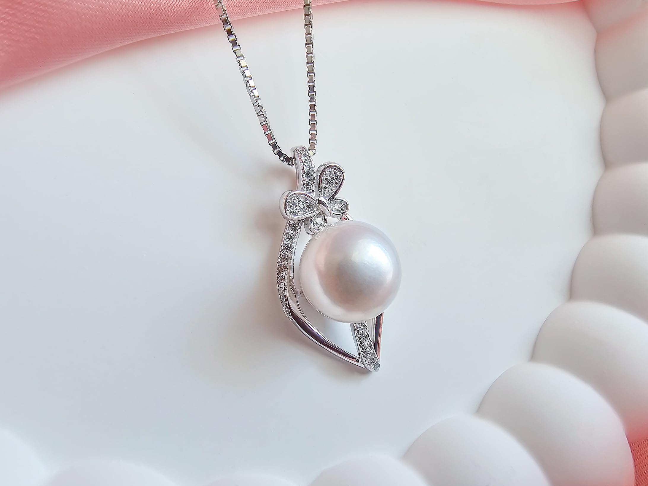 Gifts For Wife Wedding Anniversary - Mothers day gifts - AAA+ Real Pearl Necklaces For Women (18k Gold Plating 925 Sterling Silver) Mothers day necklace ideas Birthday Freshwater Pearl Necklace