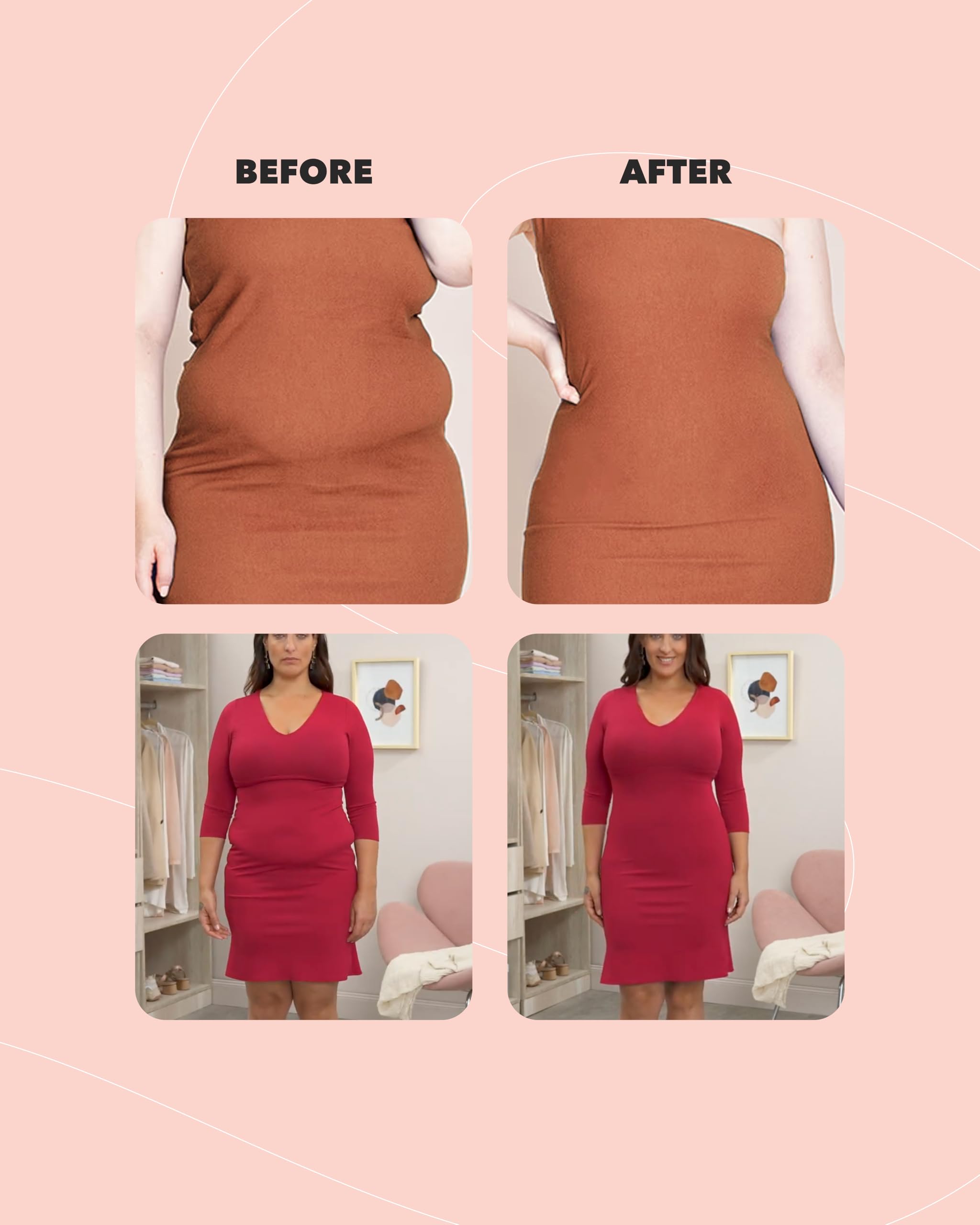 SHAPERMINT Shapewear for Women - High-Waisted Shapewear Tummy Control Shorts, Thigh Slimmer, Underwear for Women Nude