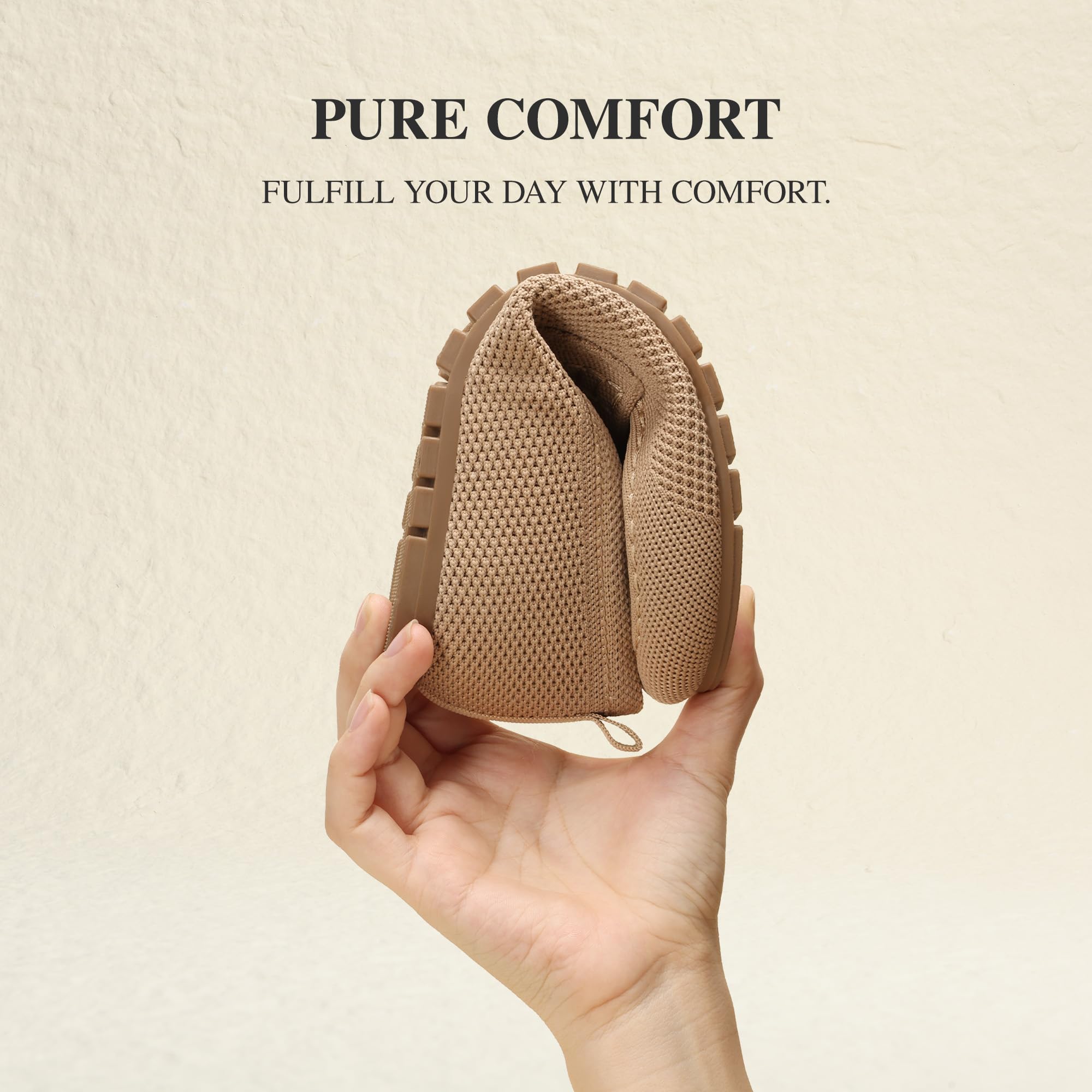 DREAM PAIRS Loafers for Women Penny Knitted Loafer Casual Comfortable Slip On Flats Work Business Walking Shoes,Size 6.5,Nude,SDLS26001W