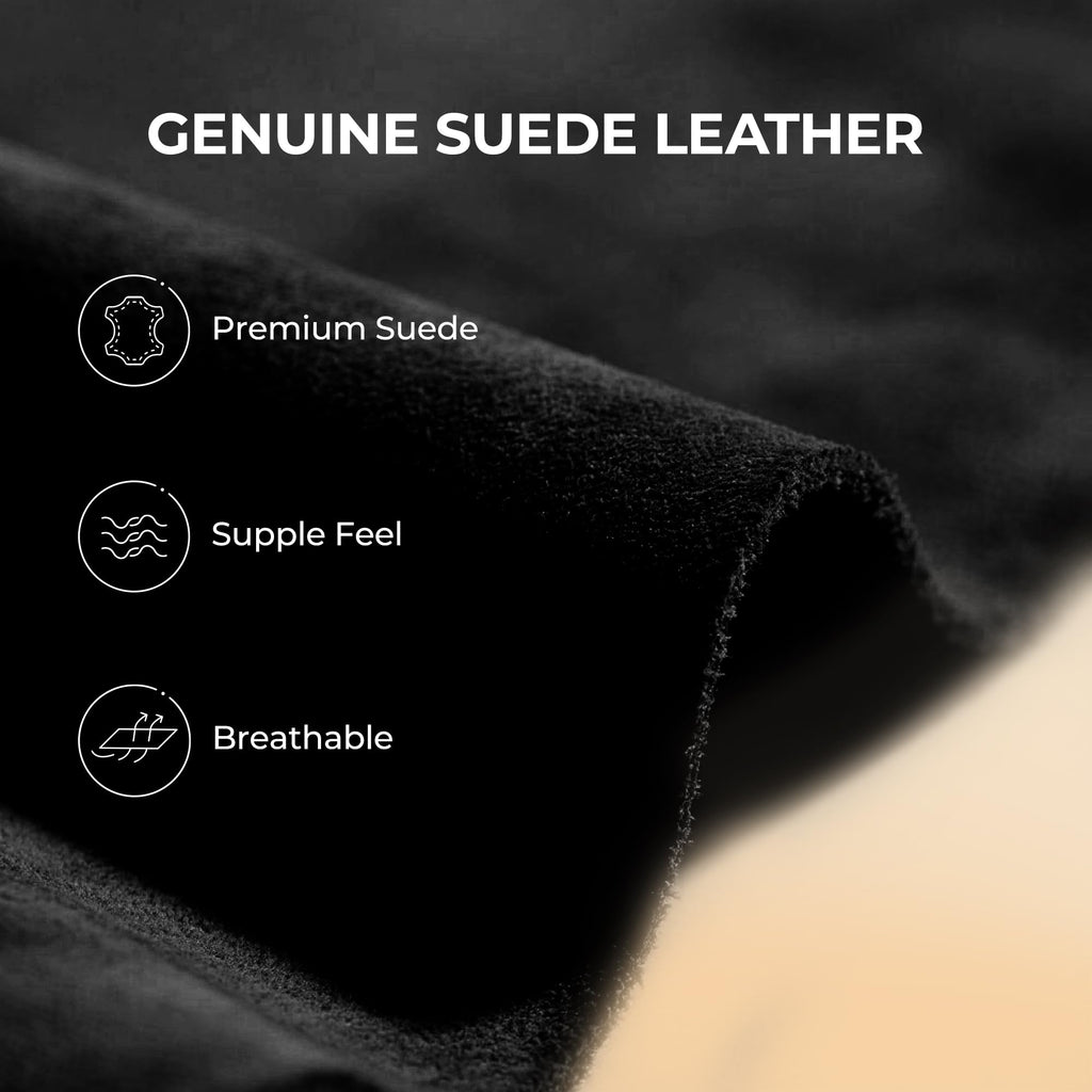 DREAM PAIRS Platform Mini Boots for Women Suede Genuine Leather, Classic Winter Ankle Snow Boots with Memory Foam Insole Lightweight Anti-Slip Outsole FuzzyClassic,Size 7,Black,SDSB2427W