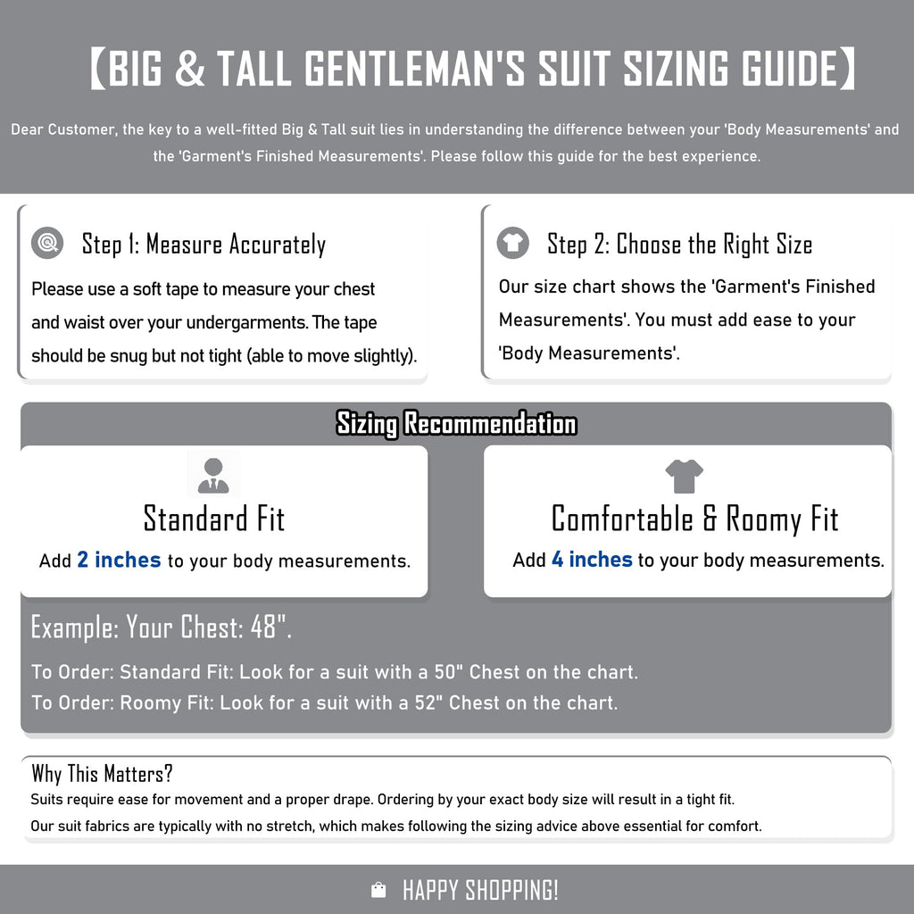 GATMSTZ 3 Piece Suits for Men Big and Tall Regular Fit Blazer Men Tuxedo Suit Set Classic Fit Jacket Vest Pants (Black,52R)