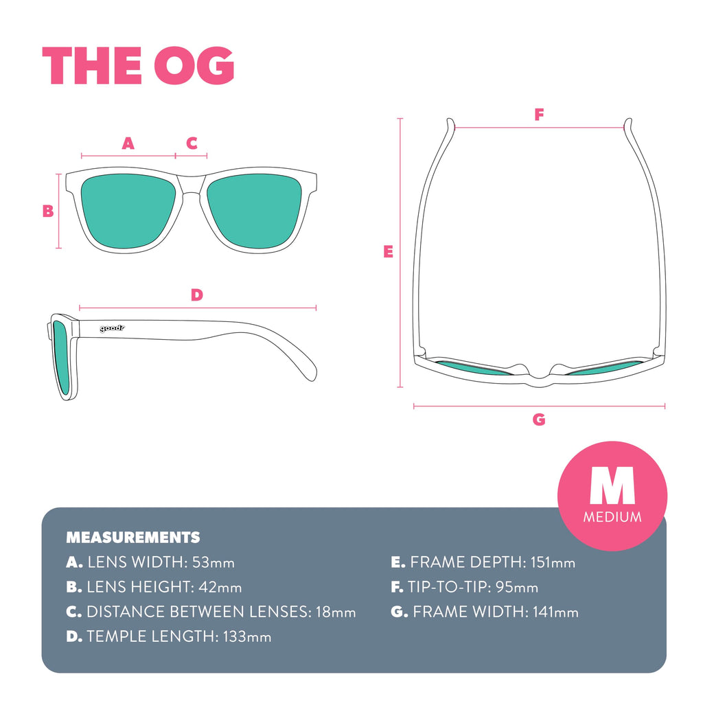 goodr Phoenix At A Bloody Mary Bar Polarized Sunglasses , Medium Sized (OG), Dark Red Translucent Frames with Rose Mirrored Reflective Lenses, UV400 Protection, No Slip, No Bounce