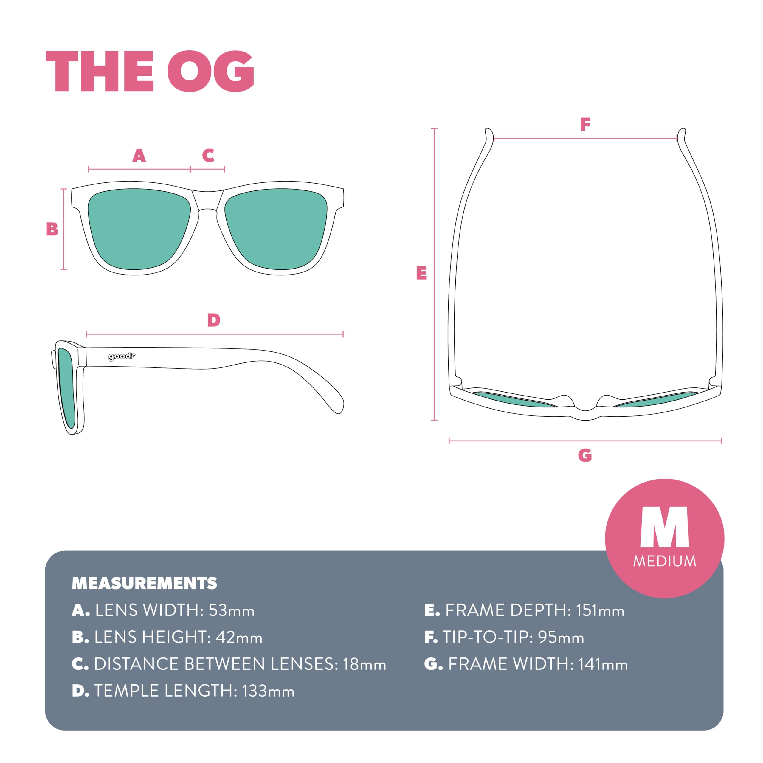 goodr Phoenix At A Bloody Mary Bar Polarized Sunglasses , Medium Sized (OG), Dark Red Translucent Frames with Rose Mirrored Reflective Lenses, UV400 Protection, No Slip, No Bounce