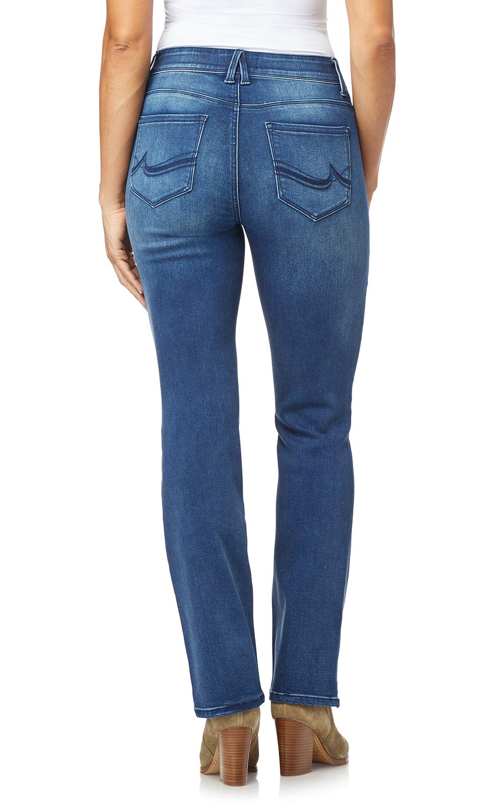 Angels Forever Young 360 Sculpt Bootcut Jeans for Women Figure Enhancing Stretch Denim, Orchard, 12