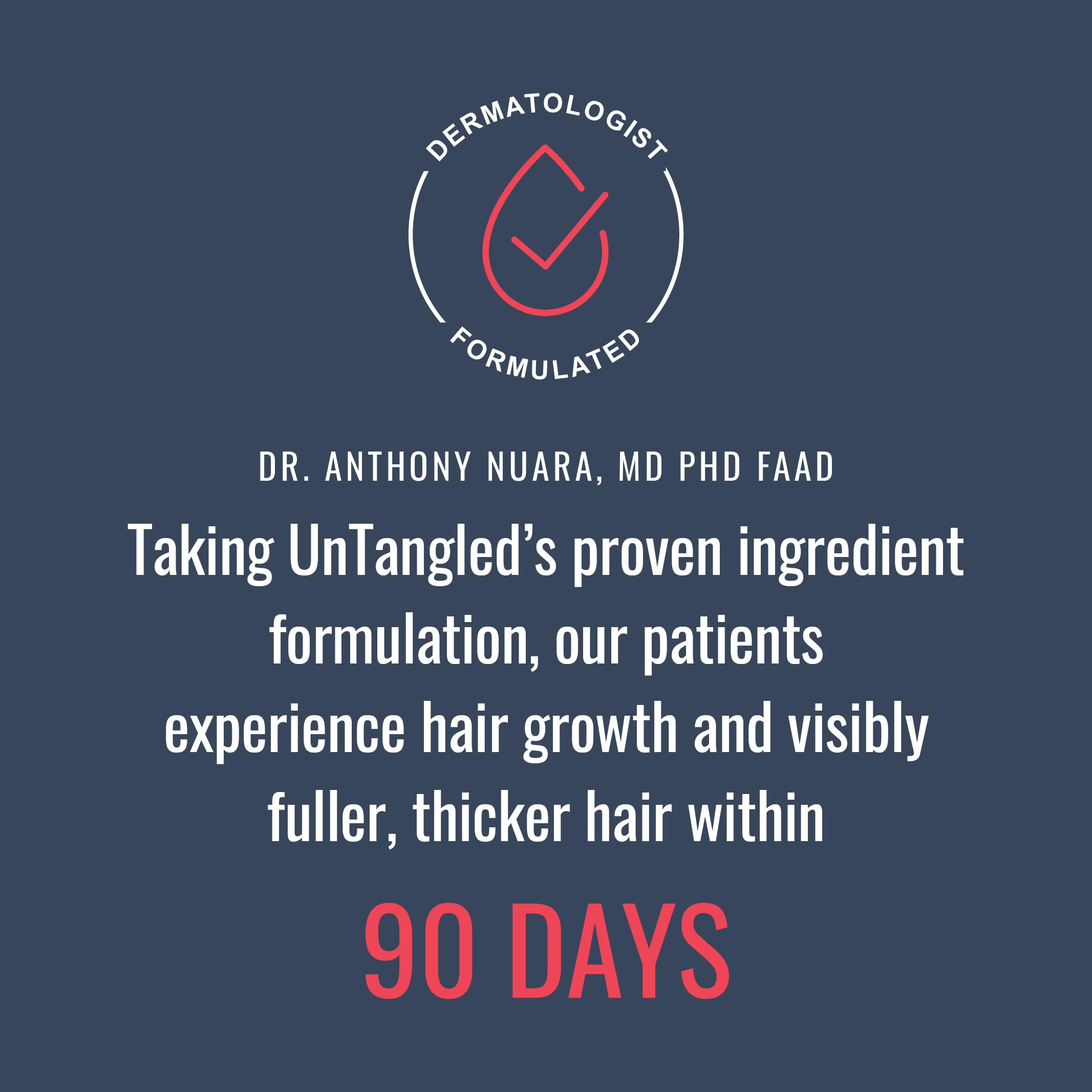 Foundation Skincare UnTangled Hair Vitamins (60-day supply) - Collagen & Biotin Supplement for Women & Men, Visibly Thicker, Faster Hair Growth