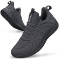 Feethit Mens Non Slip Running Shoes Lightweight Breathable Slip on Walking Tennis Shoes Casual Comfortable Sneakers Dark Gray 8