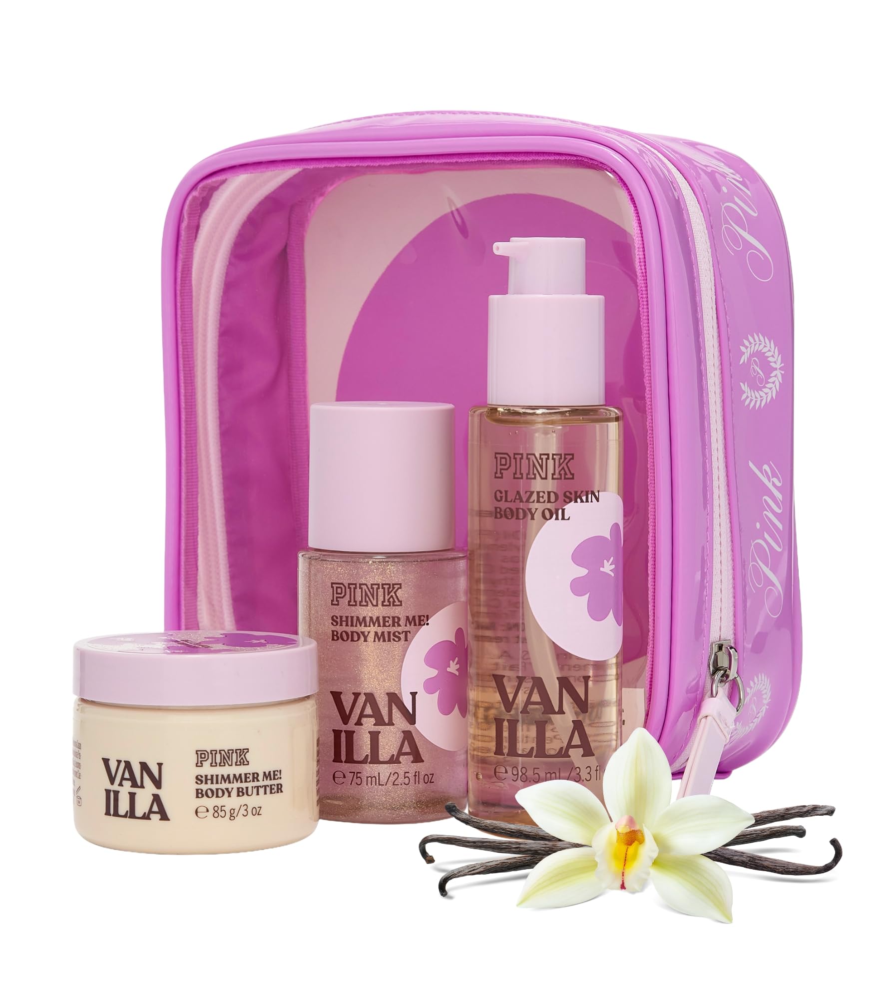 Victoria's Secret PINK Vanilla Gift set, Body Mist, Body oil and Body Butter, Giftsets for women