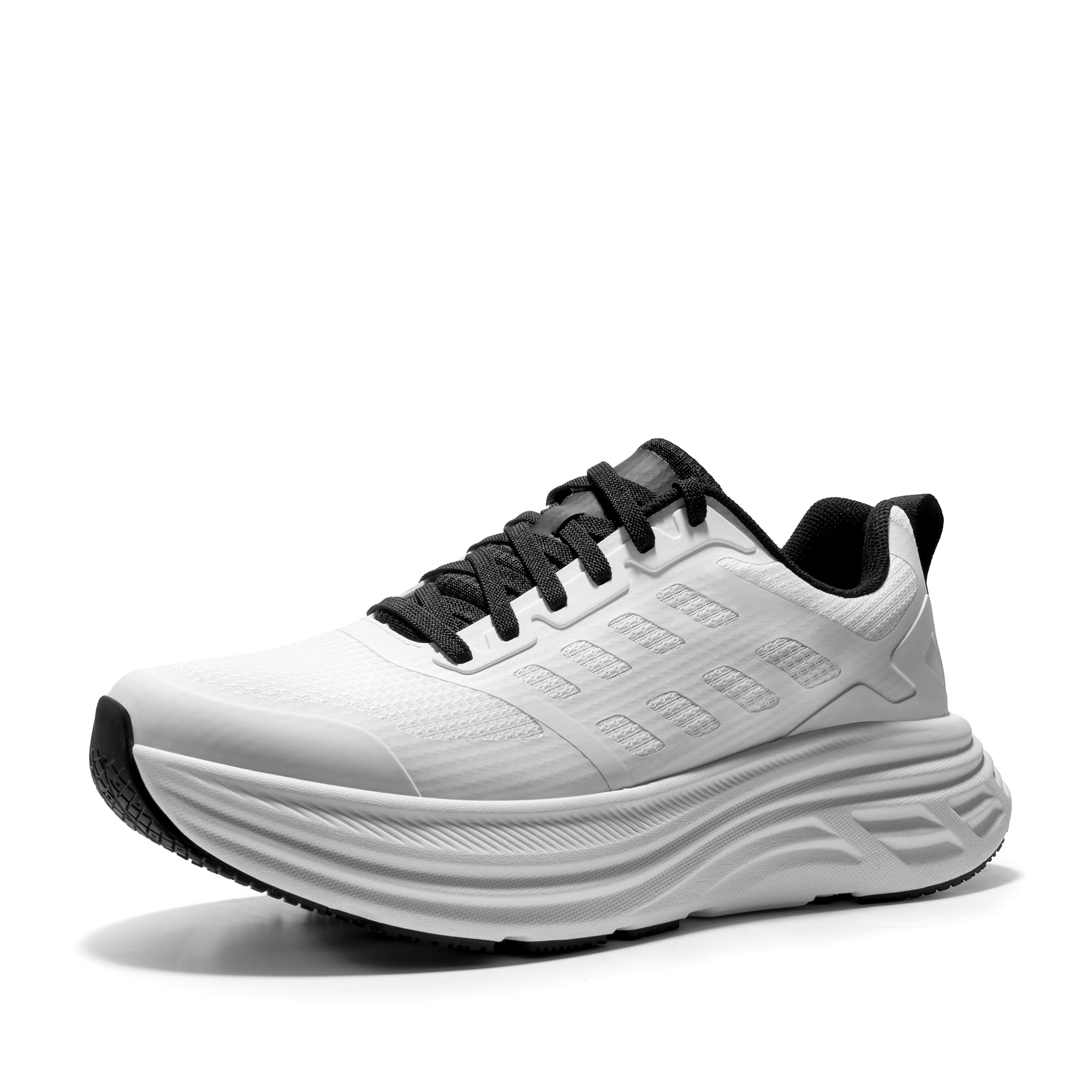 NORTIV 8 Women's Walking Shoes Cushion Running Tennis Shoes ActiveFloat Non-Slip Comfortable Breathable Workout Gym Sports Athletic Fashion Sneakers,Size 7,White,SNWS245W