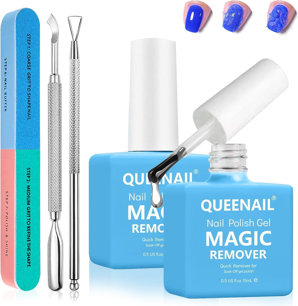 2 * 15ml Gel Nail Polish Remover, Professional Nail Varnish Remover