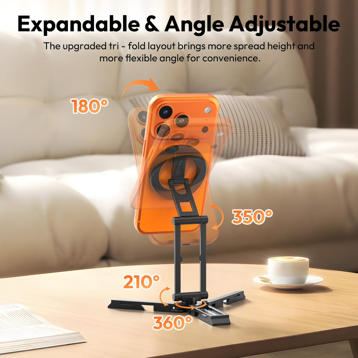 ULANZI SK29 Magnetic Phone Tripod, Foldable Mini Tripod Mount for MagSafe