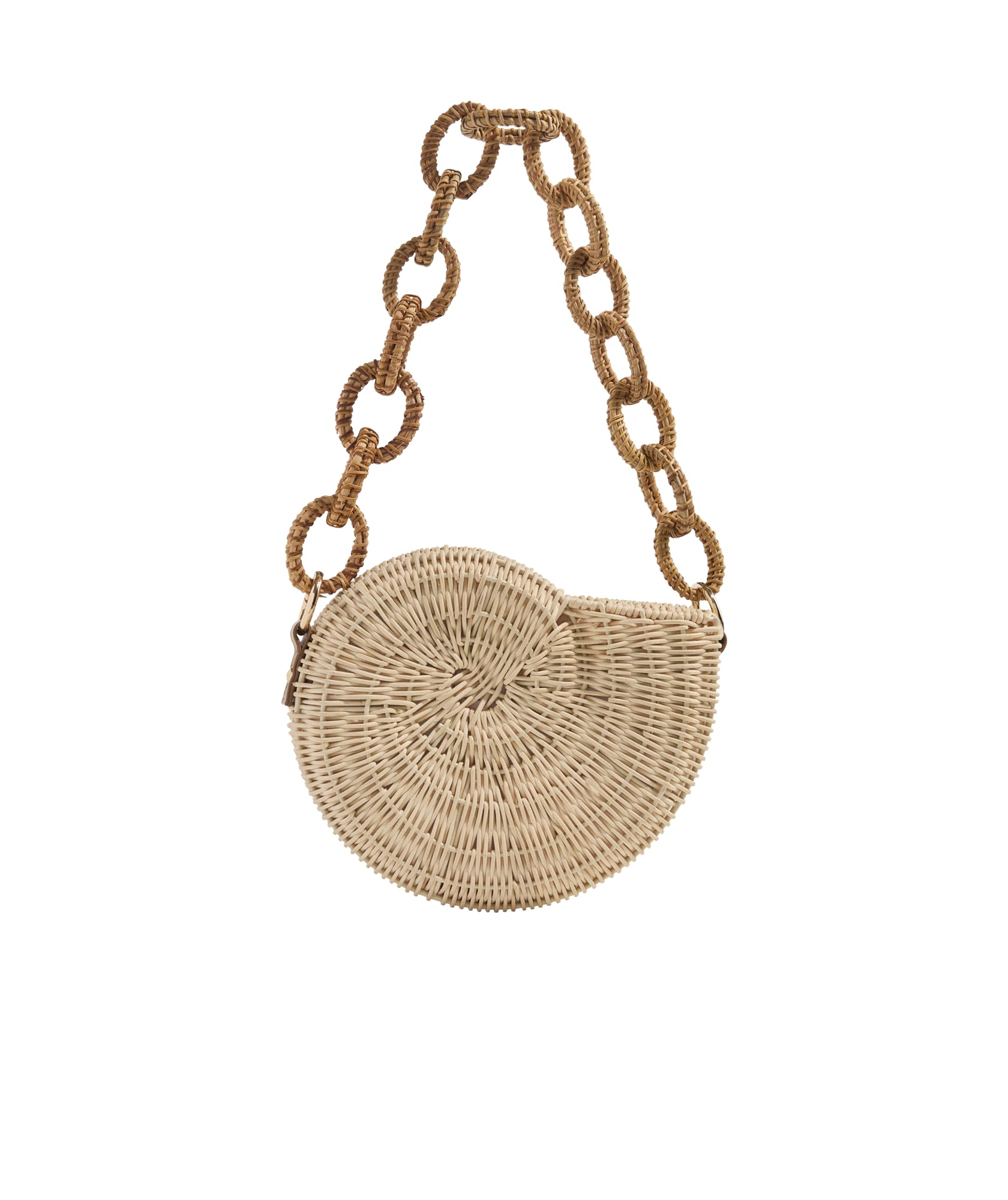 vineyard vines Nautilus Shell Wicker Bag, Natural, OS