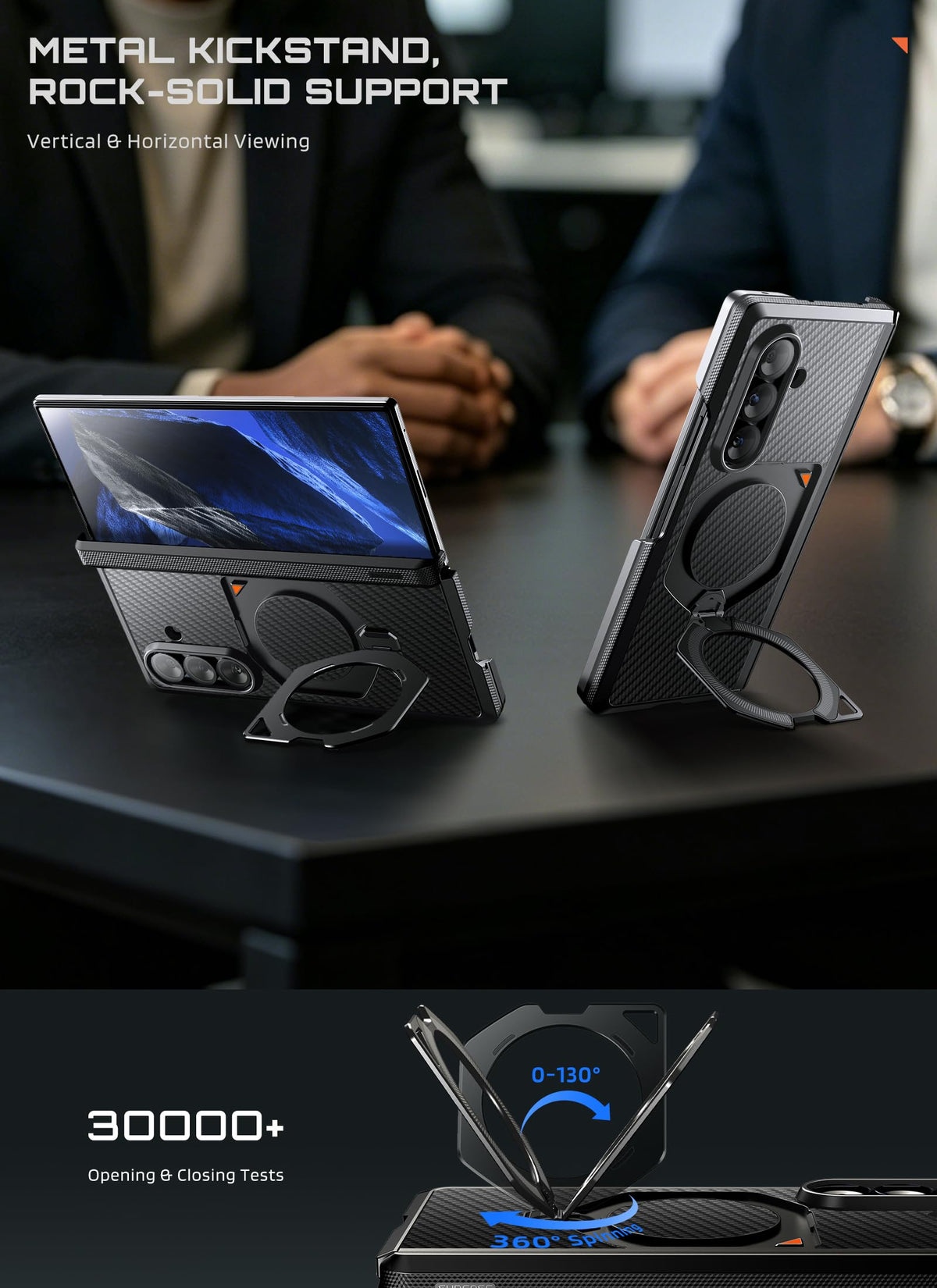 SUPCASE for Samsung Galaxy Z Fold 8 Ultra/Z Fold 7 Case, Aramid Black