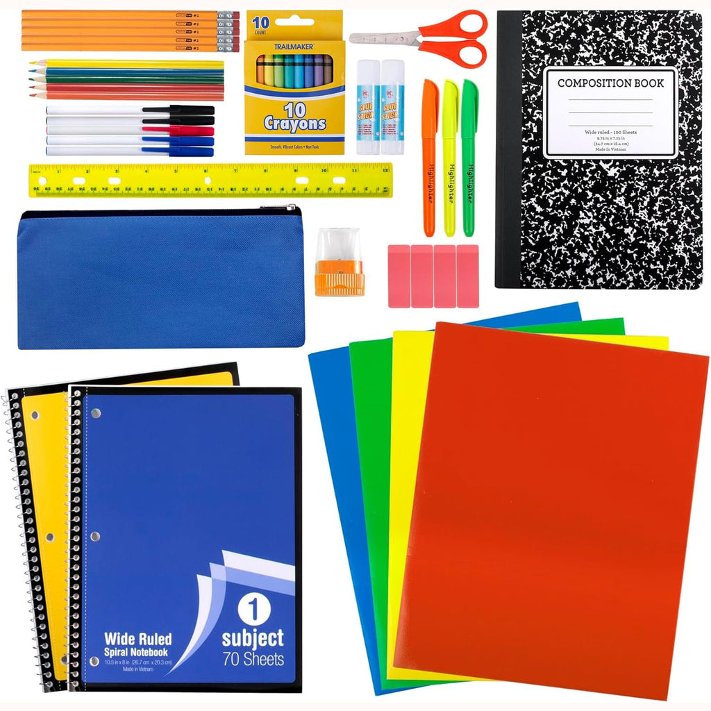 Trail maker School Supplies Kit 45 Piece Grades K-12