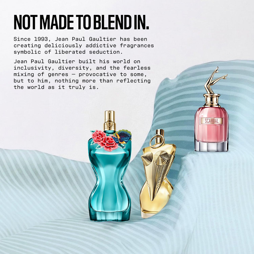 Jean Paul Gaultier La Belle Paradise Garden Eau de Parfum for Women - Long Lasting Floral Amber Women's Perfume with Blue Water Lily, Iris & Vanilla - Designer Fragrance Spray, 1.7 oz