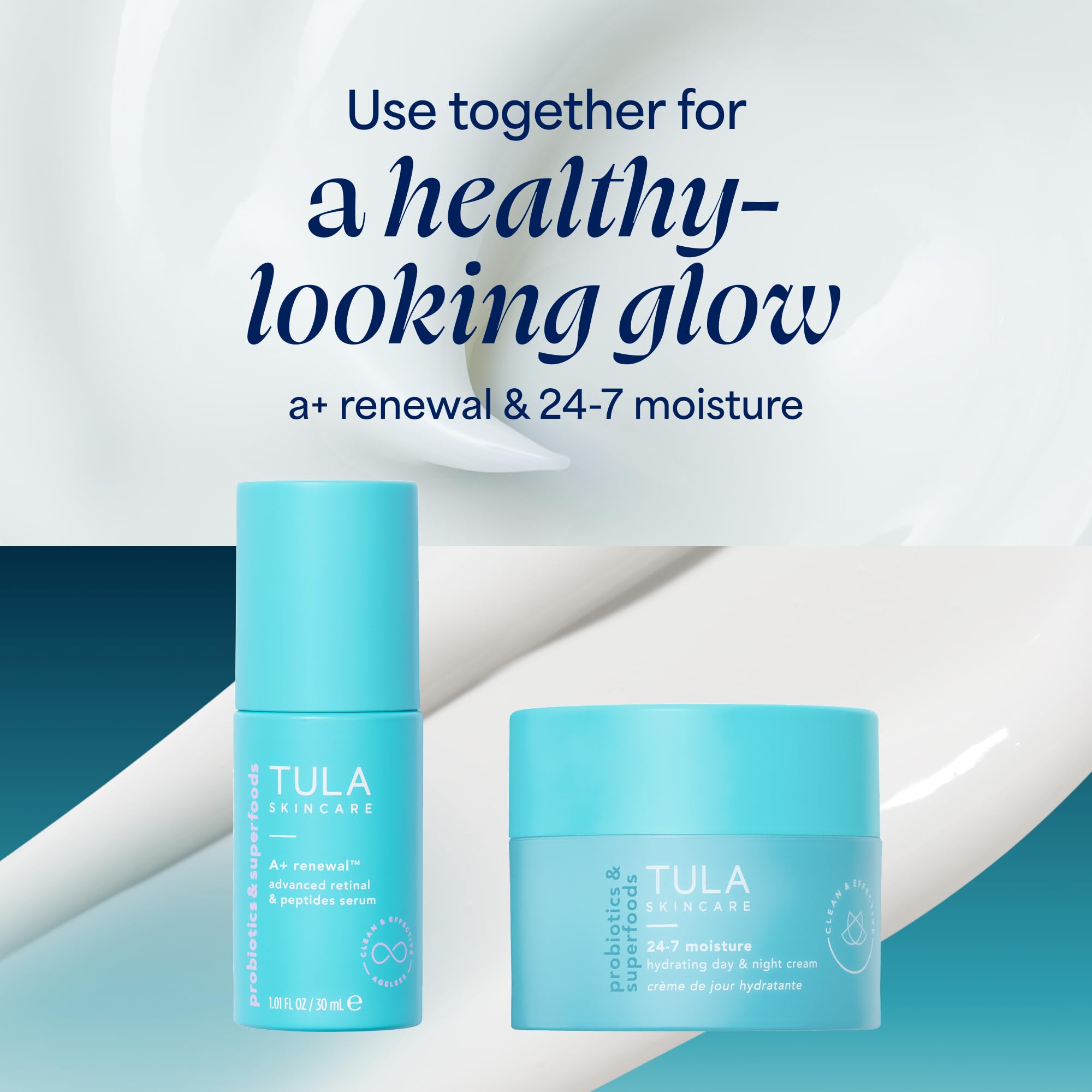 TULA Skin Care A+ Renewal Advanced Retinal + Peptides Serum - Nightly Facial Serum, Boosts Radiance and Hydrates, 1.01 Fl. oz.