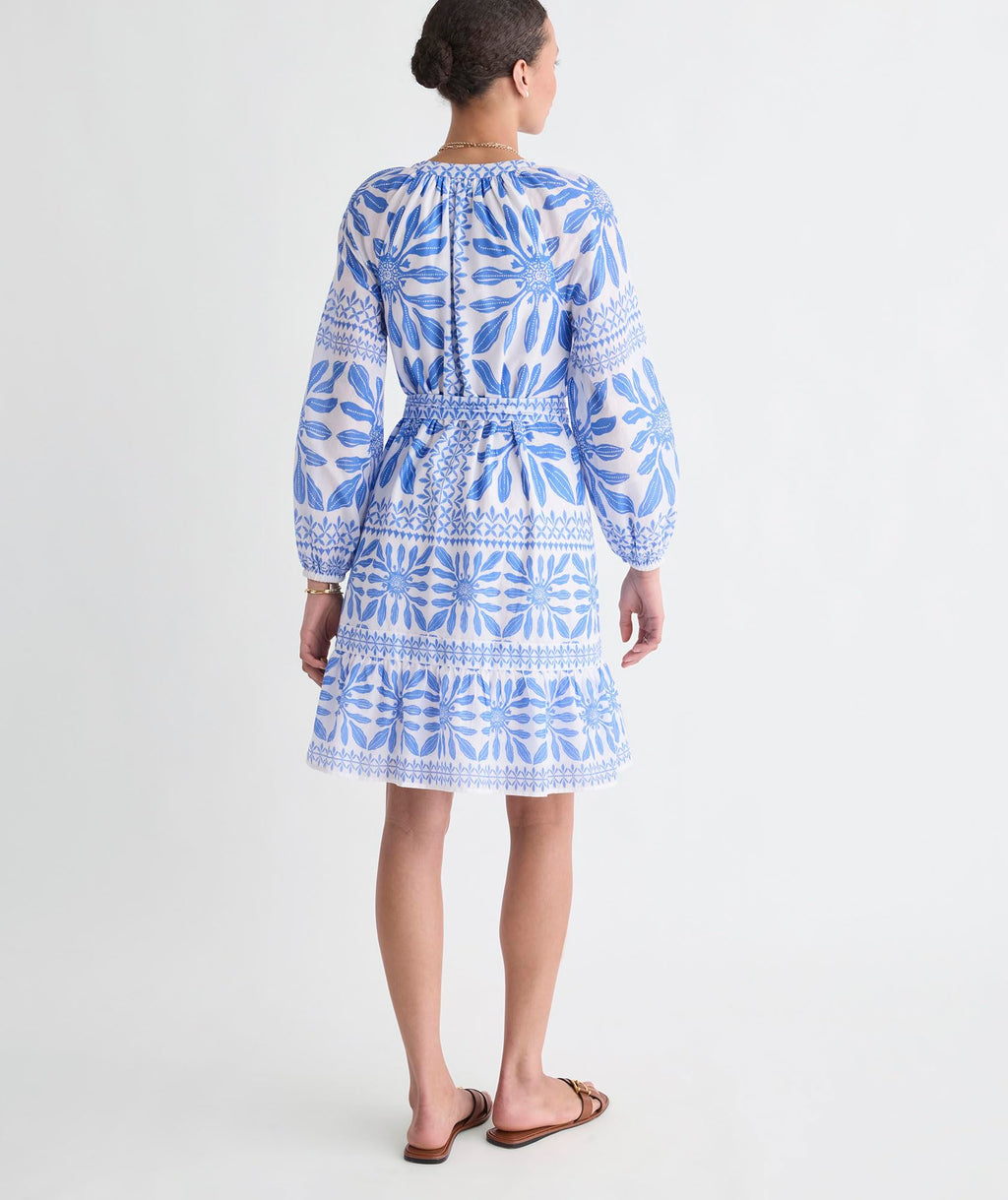 vineyard vines Lucy Mini Dress, Haven Tile Blue, S