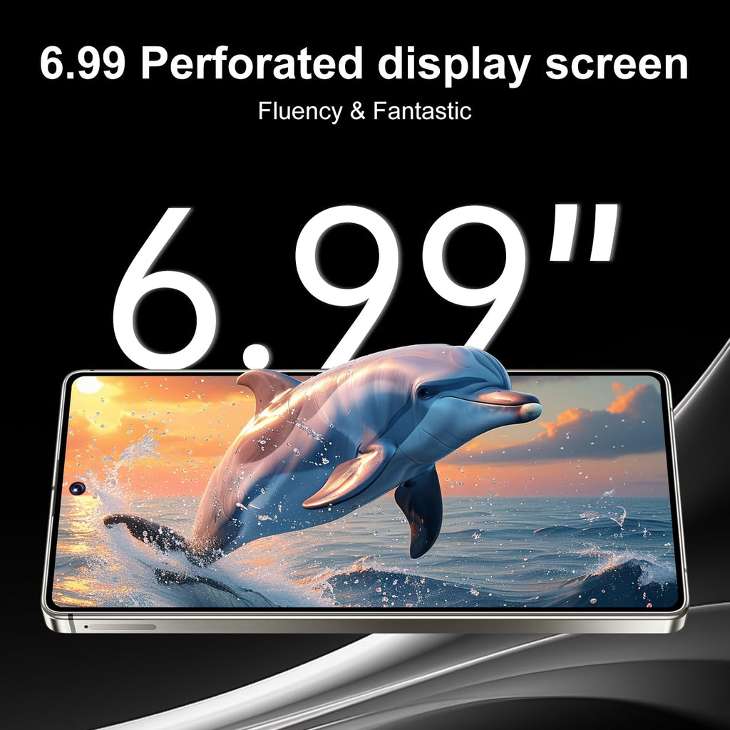 QFJ 26 Ultra 12+512GB Smartphone - 7000mAh Battery, 6.99-inch Display, Built-in Pen,Android 15,68MP+108MP Dual Camera/Dual SIM/Fingerprint Lock/Face(Green)