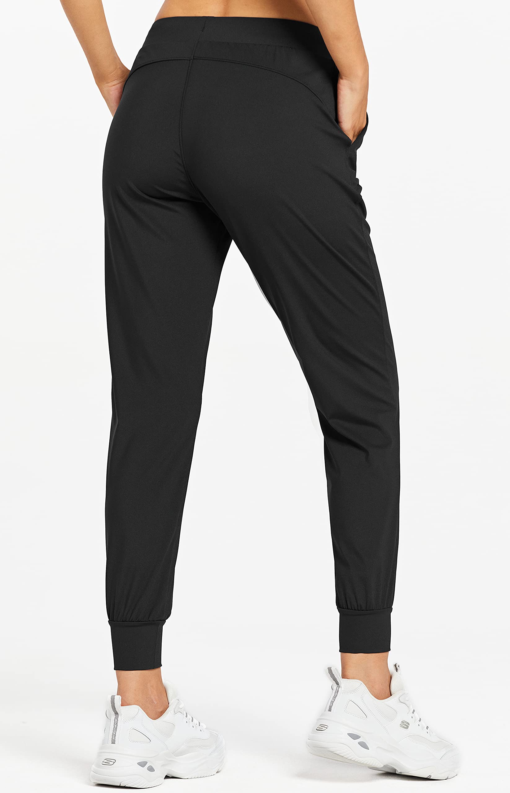 Libin Women's Joggers Pants Athletic Sweatpants with Pockets, Black M