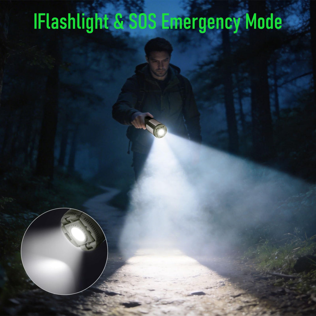 UBeesize Telescopic Camping Lights with Stand, 14000mAh Rechargeable Camping Lantern with Display, Hook and IPX5 Waterproof, Outdoor Portable Tripod Light for Travel, Fishing, Emergency Use