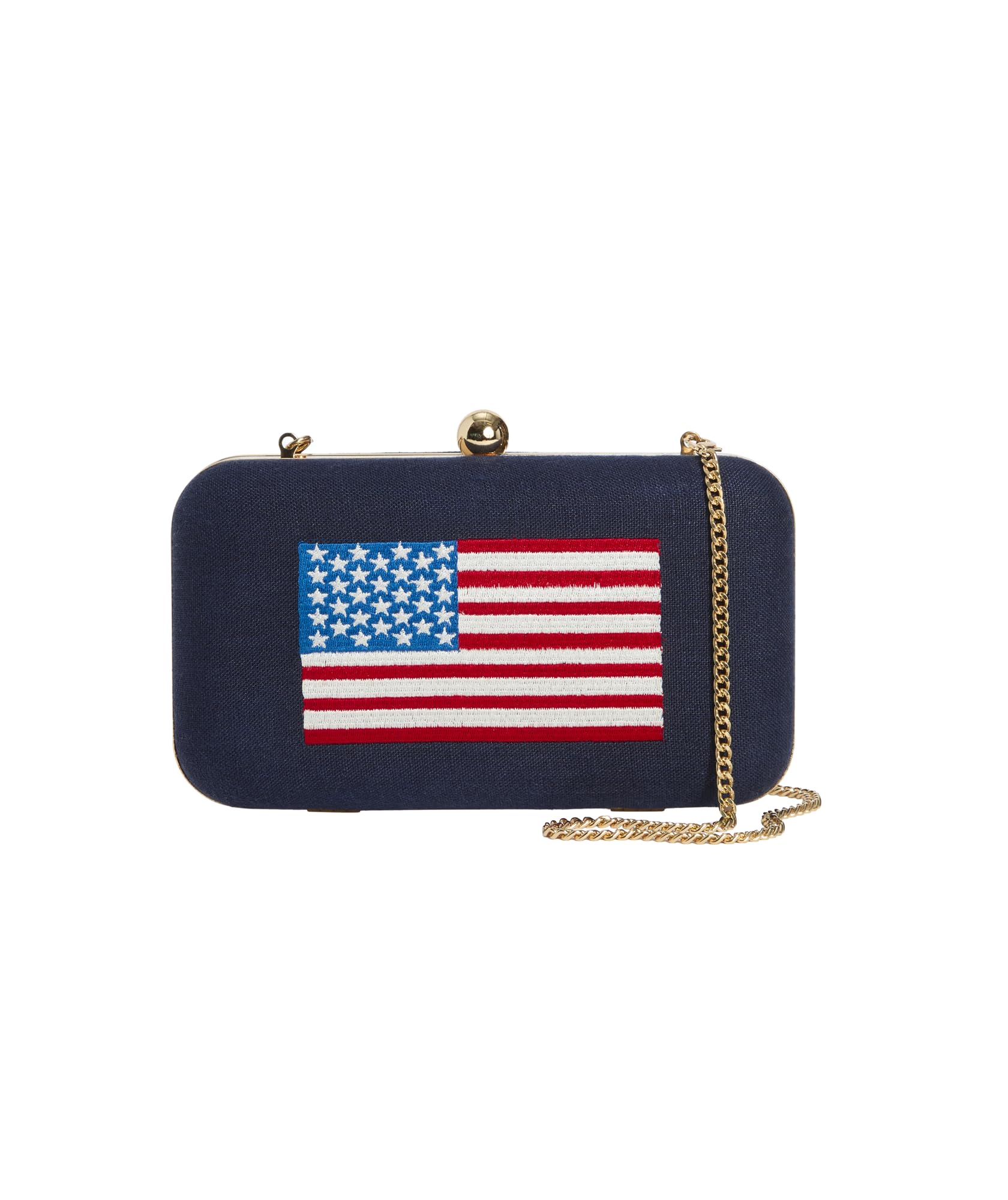 vineyard vines American Flag Minaudiere, Nautical Navy, OS