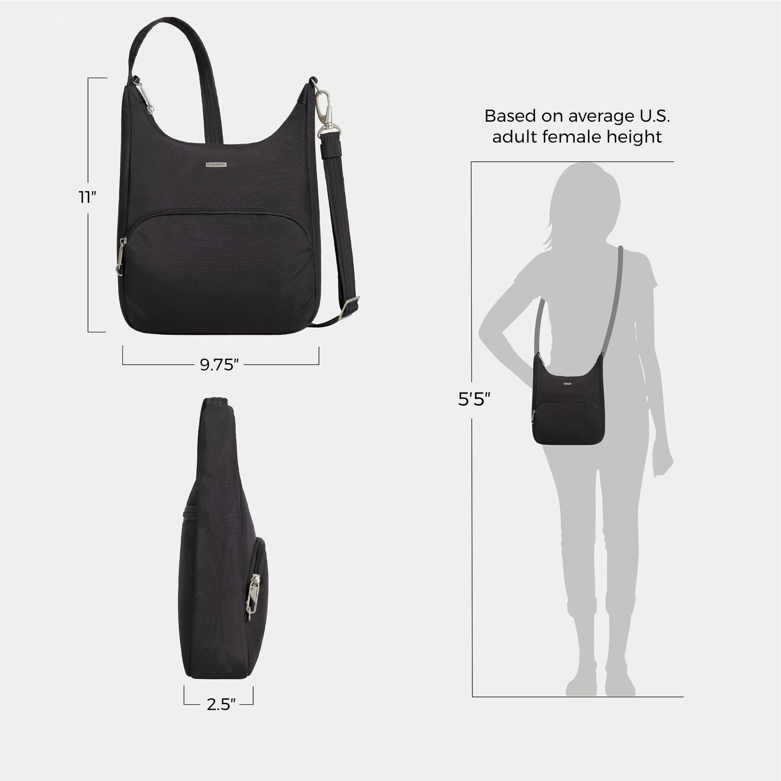 Travelon Anti-Theft Classic Essential Messenger Bag