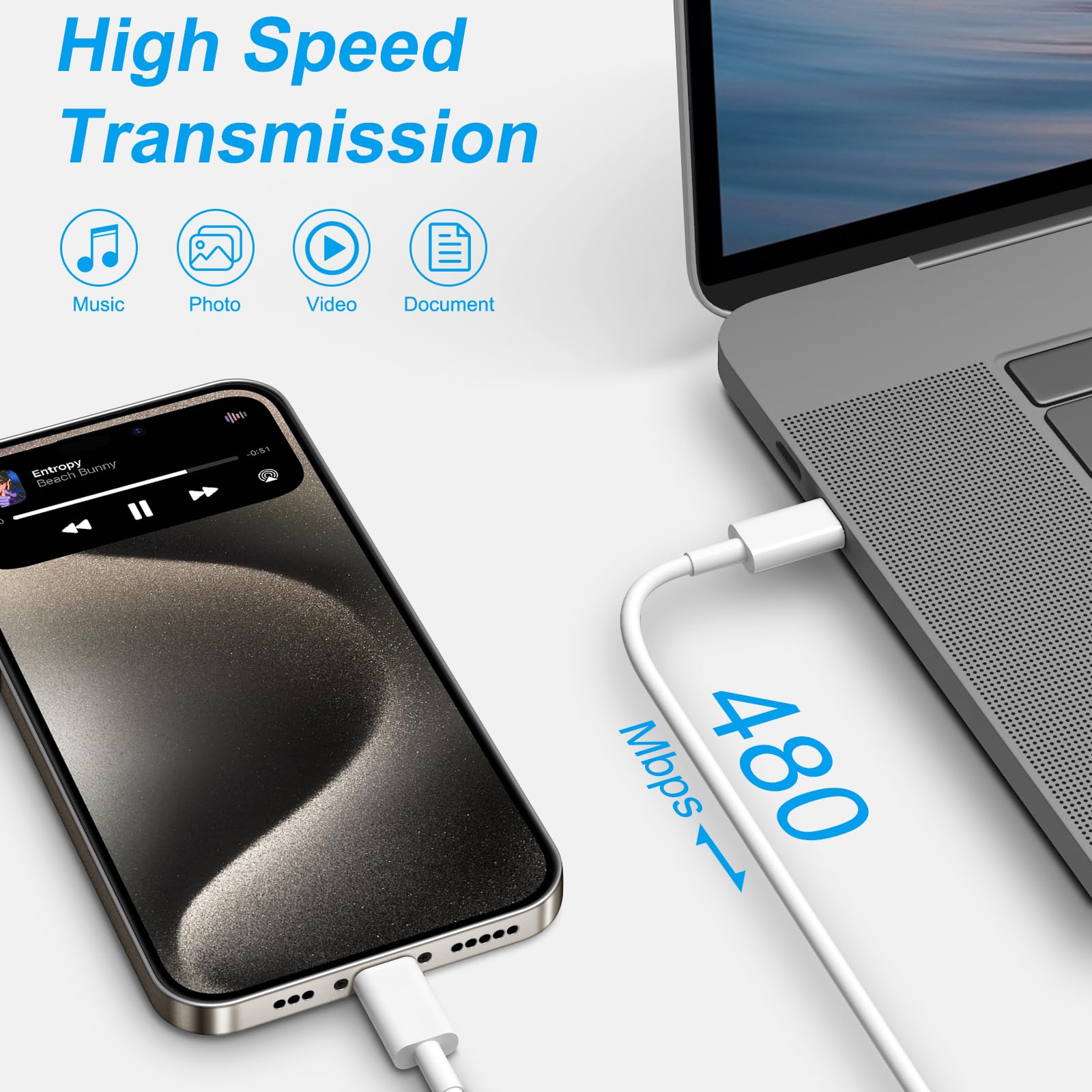 iPhone 17 16 15 Charger Fast Charging 10FT - 20W USB C Charger Block with Type C Cable Compatible with iPhone 17/17 Pro/17 Pro Max/Air/16/16e/15, iPad Pro, Air M3/M2/5/4, 11th/10th（White）