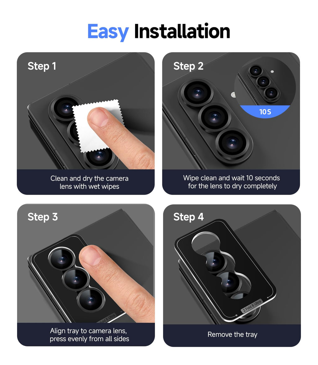 for Galaxy Z Fold 8 Ultra Camera Lens Protector - 2 Pack, Strong Adsorption
