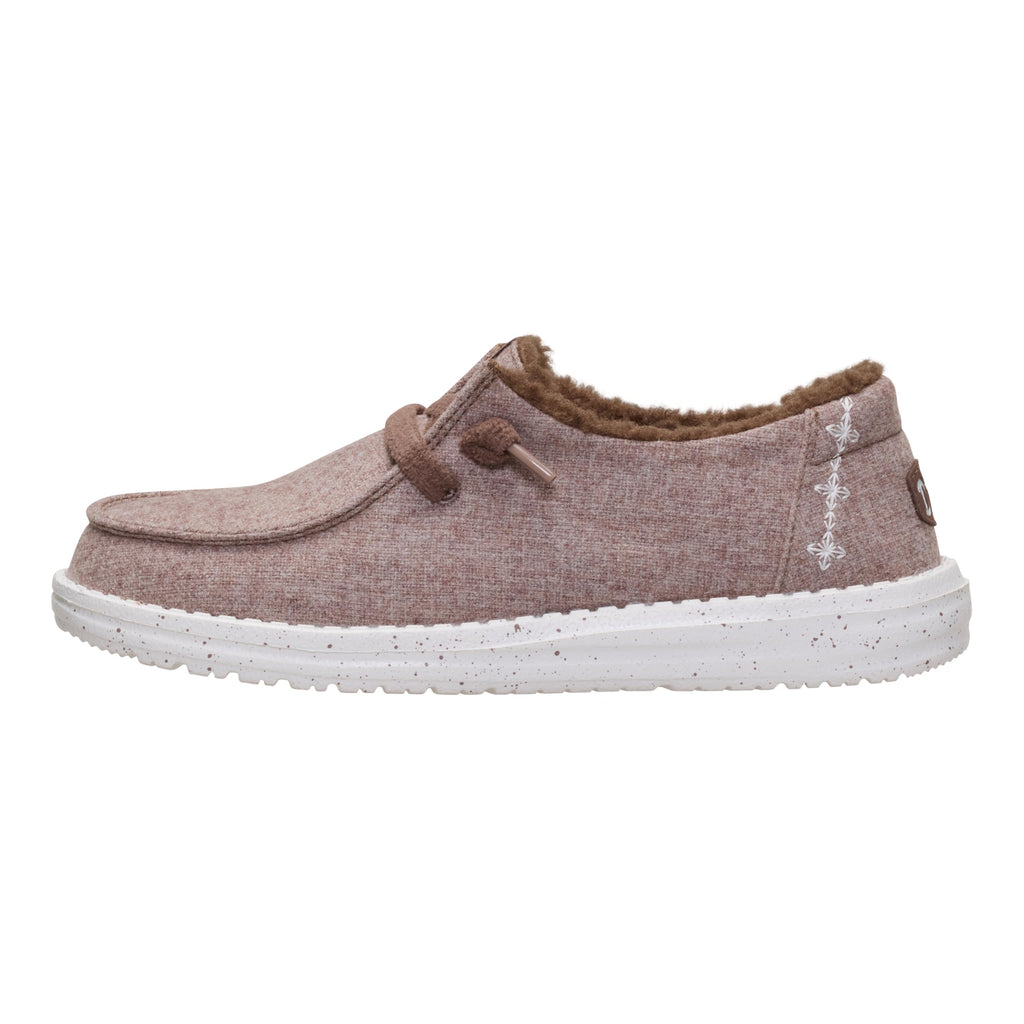 HEYDUDE Wendy Wool Cozy Walnut Size 8, Women’s Shoes, Slip-on Loafers, Comfortable & Light-Weight