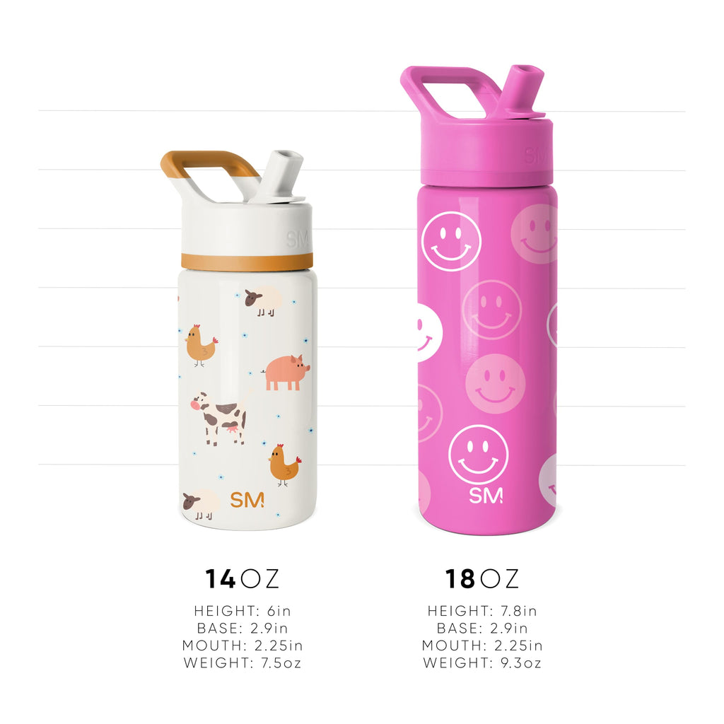 Simple Modern Kids Summit Water Bottle with Straw Lid | Disney Toy Story 14oz Stainless Steel Cup Insulated Tumbler for Boys, Girls, School | Buzz and Woody Adventures