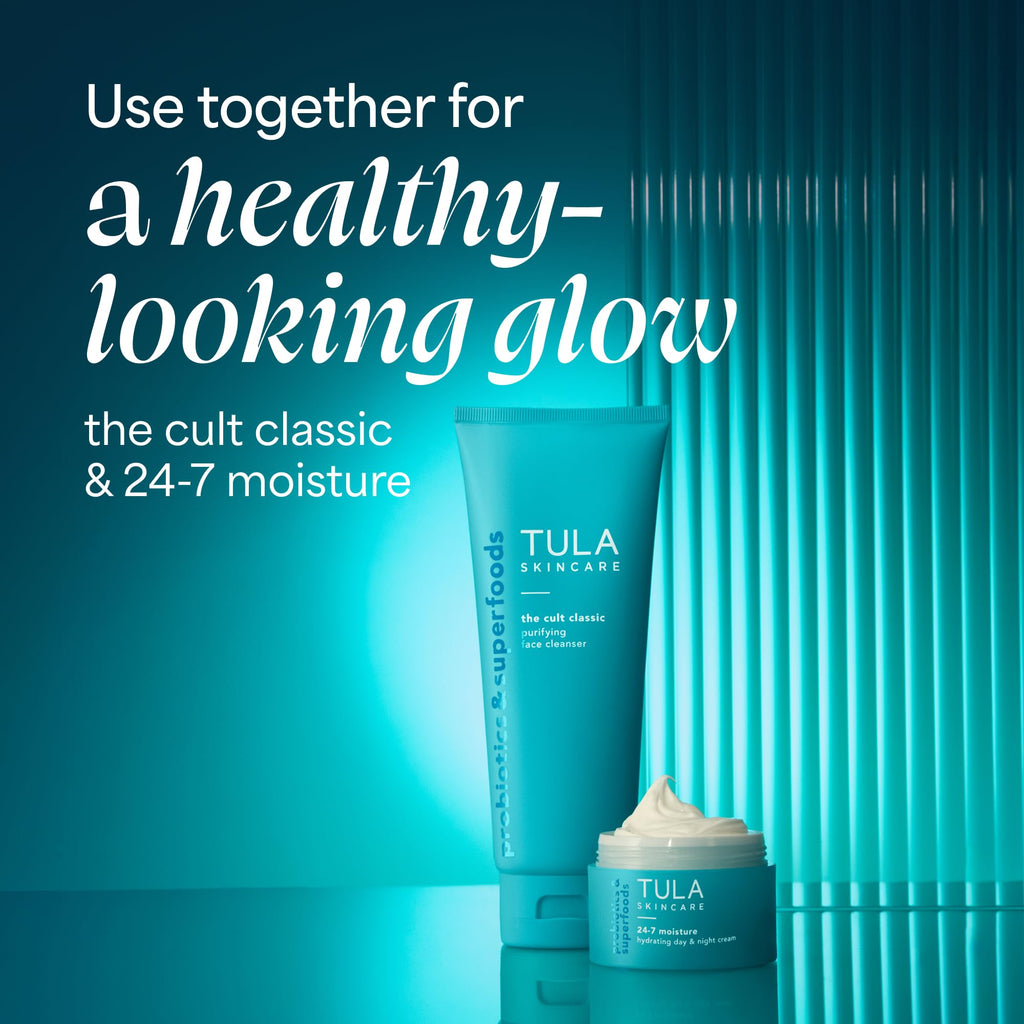 TULA Skin Care 24-7 Hydrating Day & Night Cream - Anti-Aging Moisturizer for Face, Contains Watermelon & Blueberry Extract, 1.5 oz.