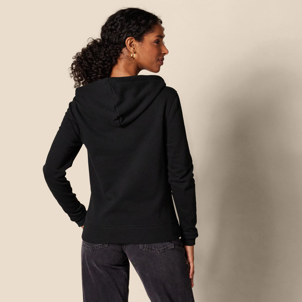 Amazon Essentials Women's Fleece Full-Zip Hoodie (Available in Plus Size), Black, Small