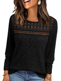 AUTOMET Womens Lace Long Sleeve Shirt Fall Top Fashion Dreesy Casual Tunic Sweaters Mesh Clothes Trendy Work Cute Outfits Black S