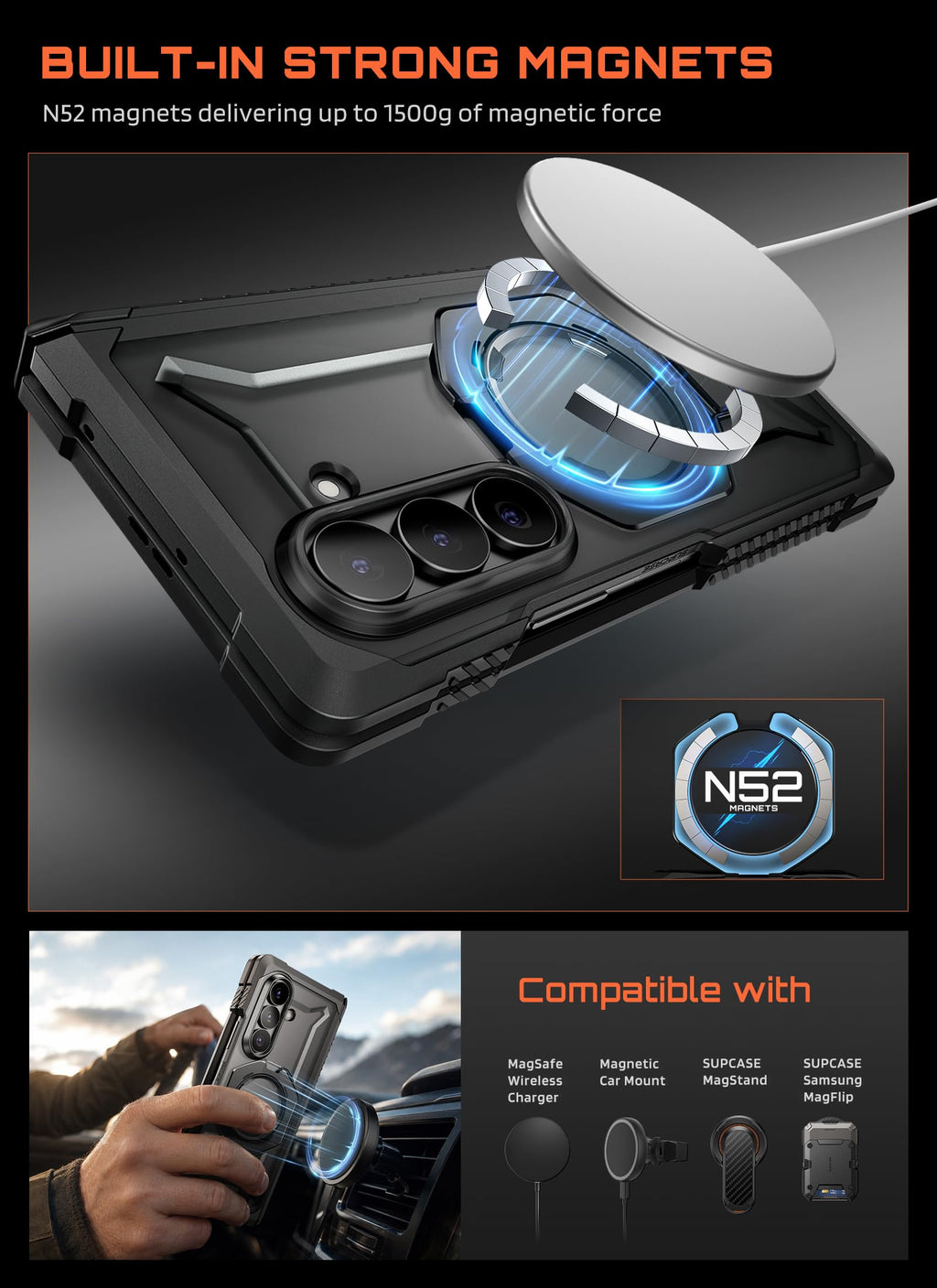 SUPCASE for Galaxy Z Fold 8 Ultra Case, Glass & Privacy Screen Protectors