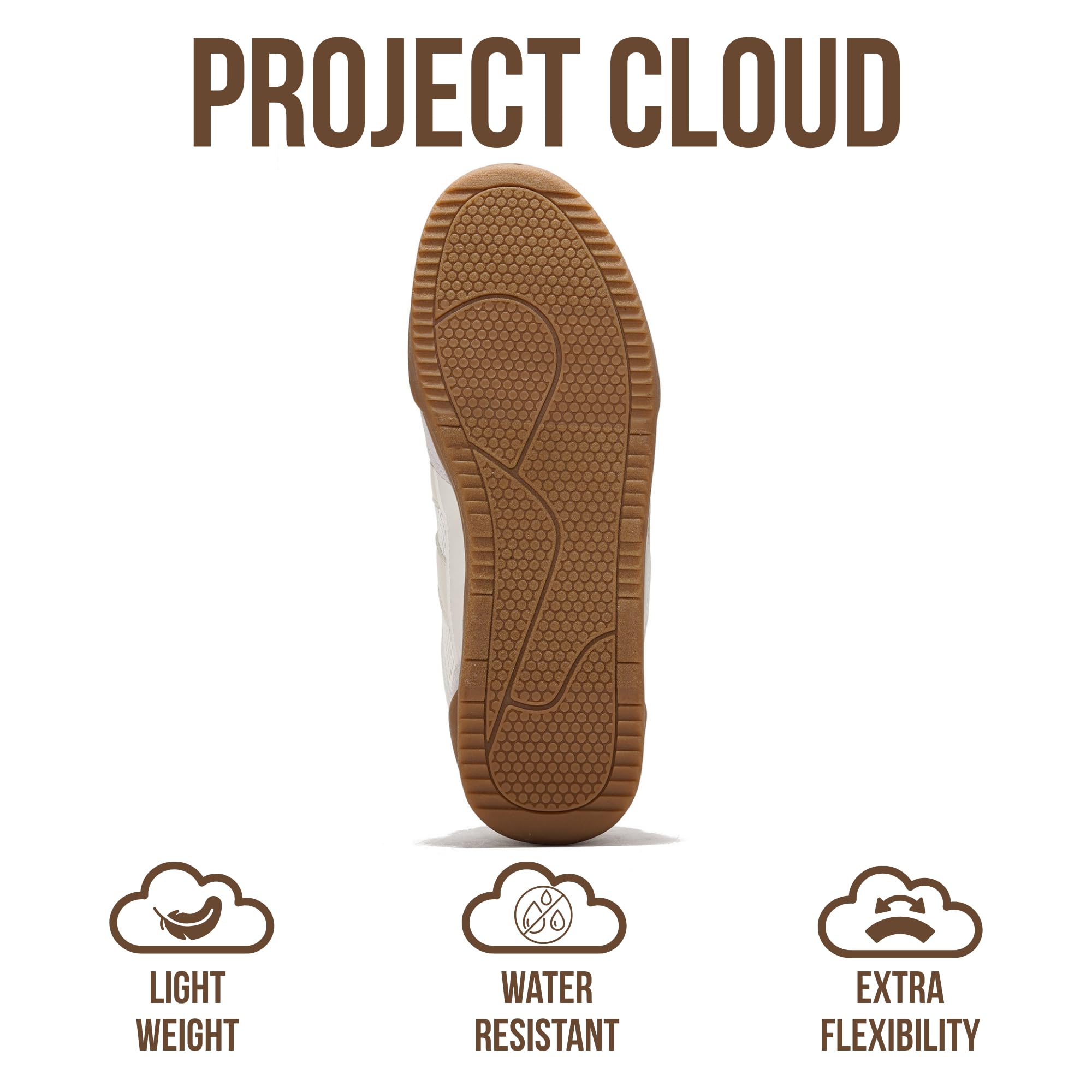 Project Cloud 100% Genuine Leather Casual Sneakers for Women - Memory Foam Insoles - Womens Shoes & Lightweight Women's Fashion Sneakers - Slip On Shoes for Women Footwear (Verdy, Whit, 5.5) White