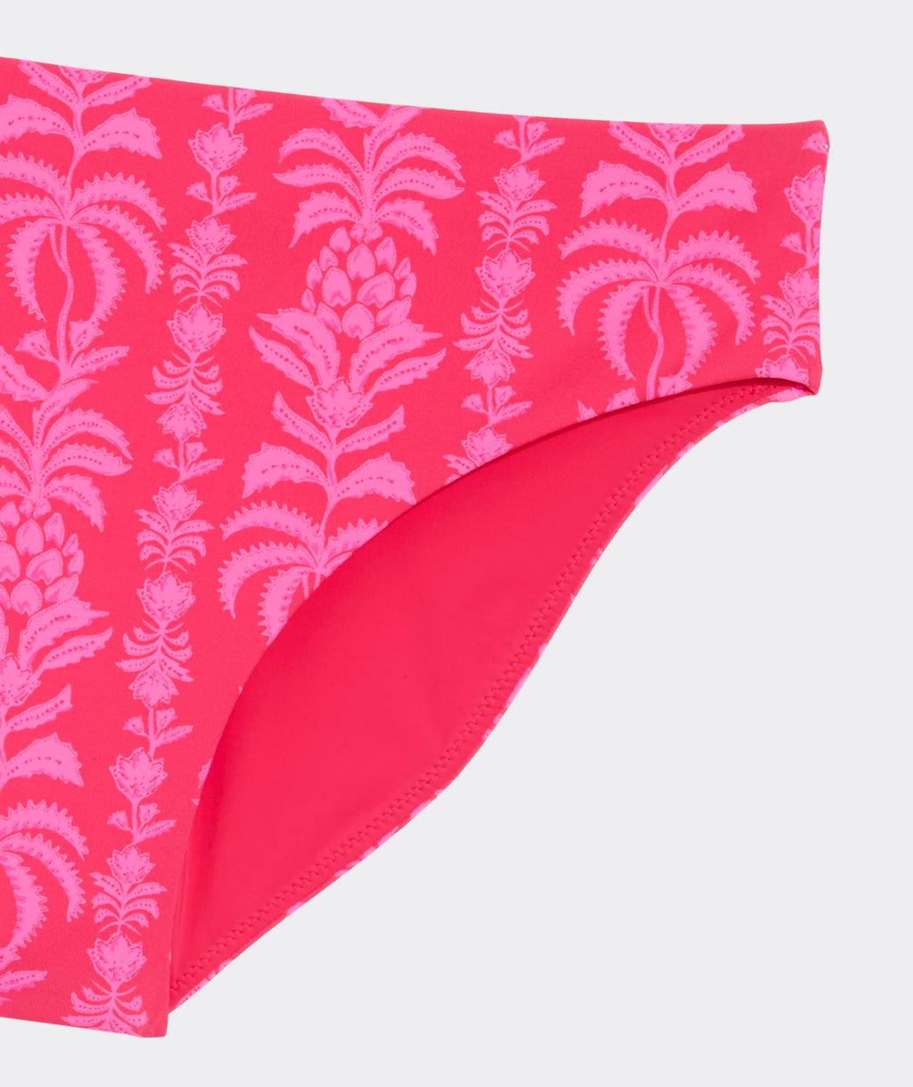vineyard vines Wainscott Mid-Rise Bikini Bottom, Coral Punch Print, XS