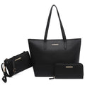 VANSARTO Fashion Handbags Wallet and Purses for Women Large Work Tote Bag Top Handle Satchel Shoulder Bag 3pcs Hobo Purse Set, Black