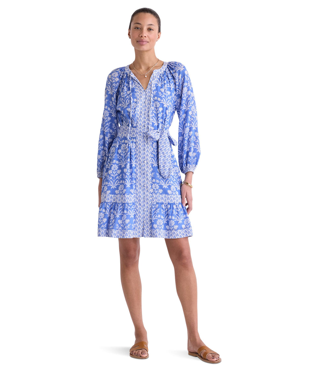 vineyard vines Lucy Mini Dress, Floral Breaker Blue, XXS