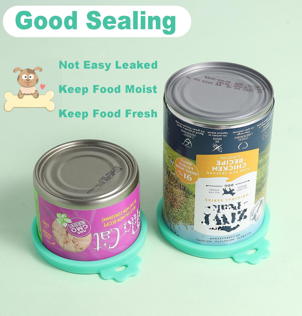 COMTIM Can Covers for Dog Food Cans, Silicone Pet Dog Food Can Covers Lids for 13 oz 12.5 oz 13.5 oz Cans...or Cat Food Cans 6 oz, Reusable Can Toppers Can Saver Covers for Canned Goods