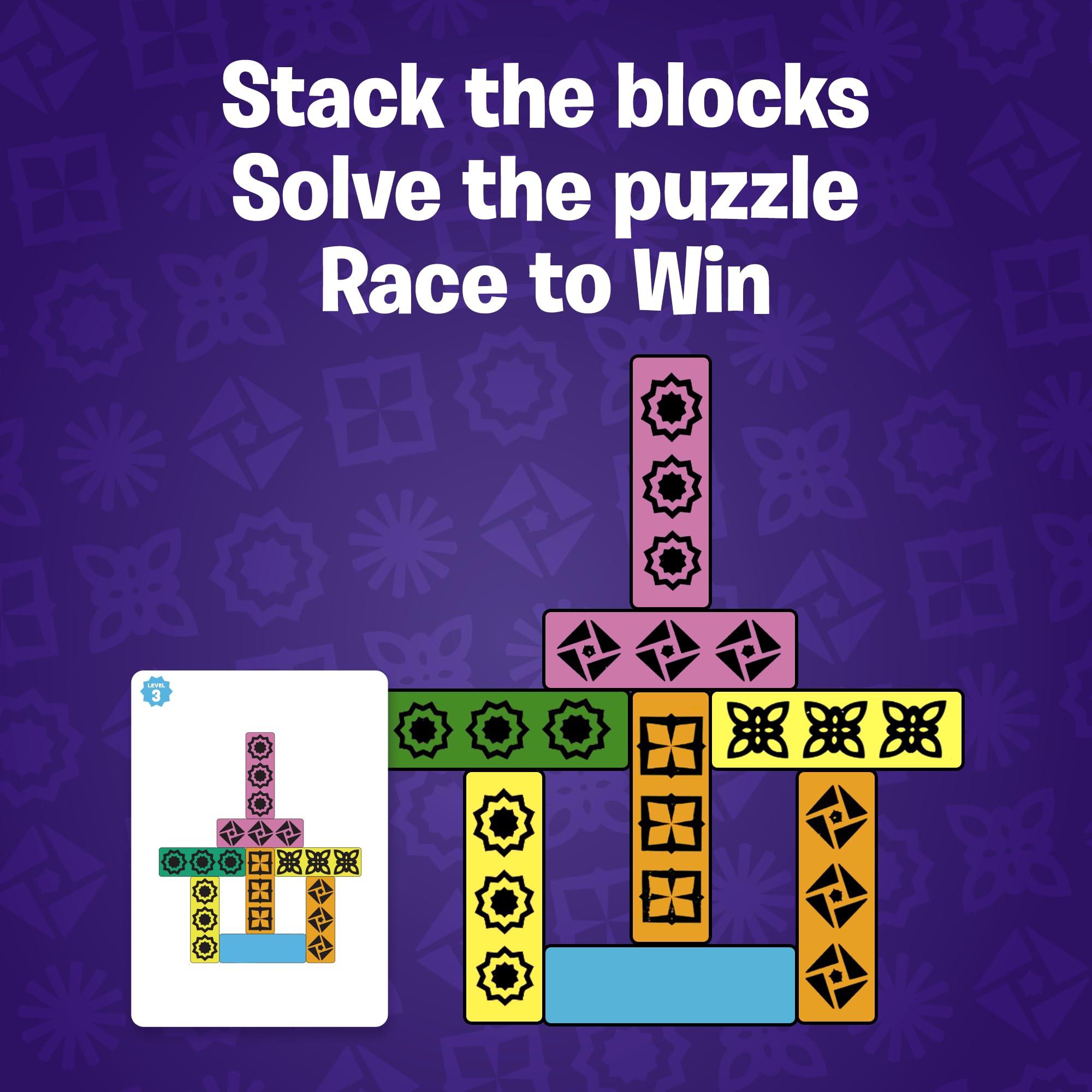 Blockwork by Uzzle Games - Fast-Paced Family Board Game - Multiple Difficulty Levels - Enjoyable and Challenging Puzzle Game – 2 to 4 Players – A Complete Family Night Fun Package - for Ages 4+
