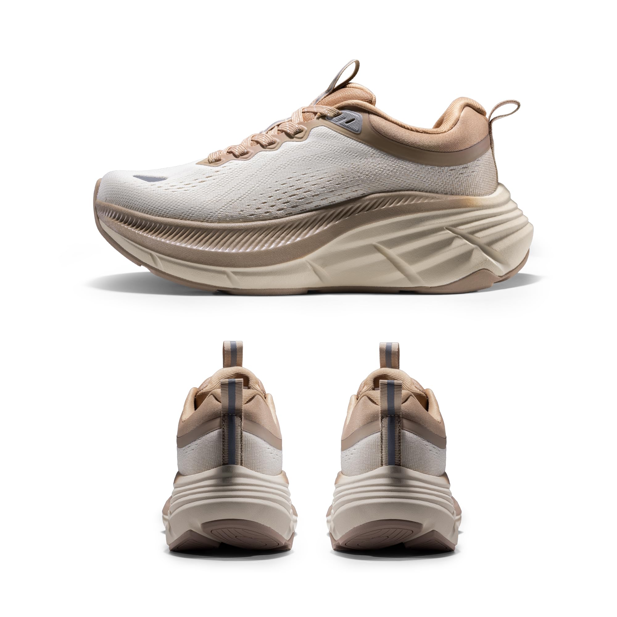 NORTIV 8 Women's Walking Shoes Cushion Comfortable ActiveBreeze Running Tennis Shoes Non-Slip Workout Gym Sports Athletic Breathable Fashion Sneakers,Size 8,Beige/Khaki,SNWS248W