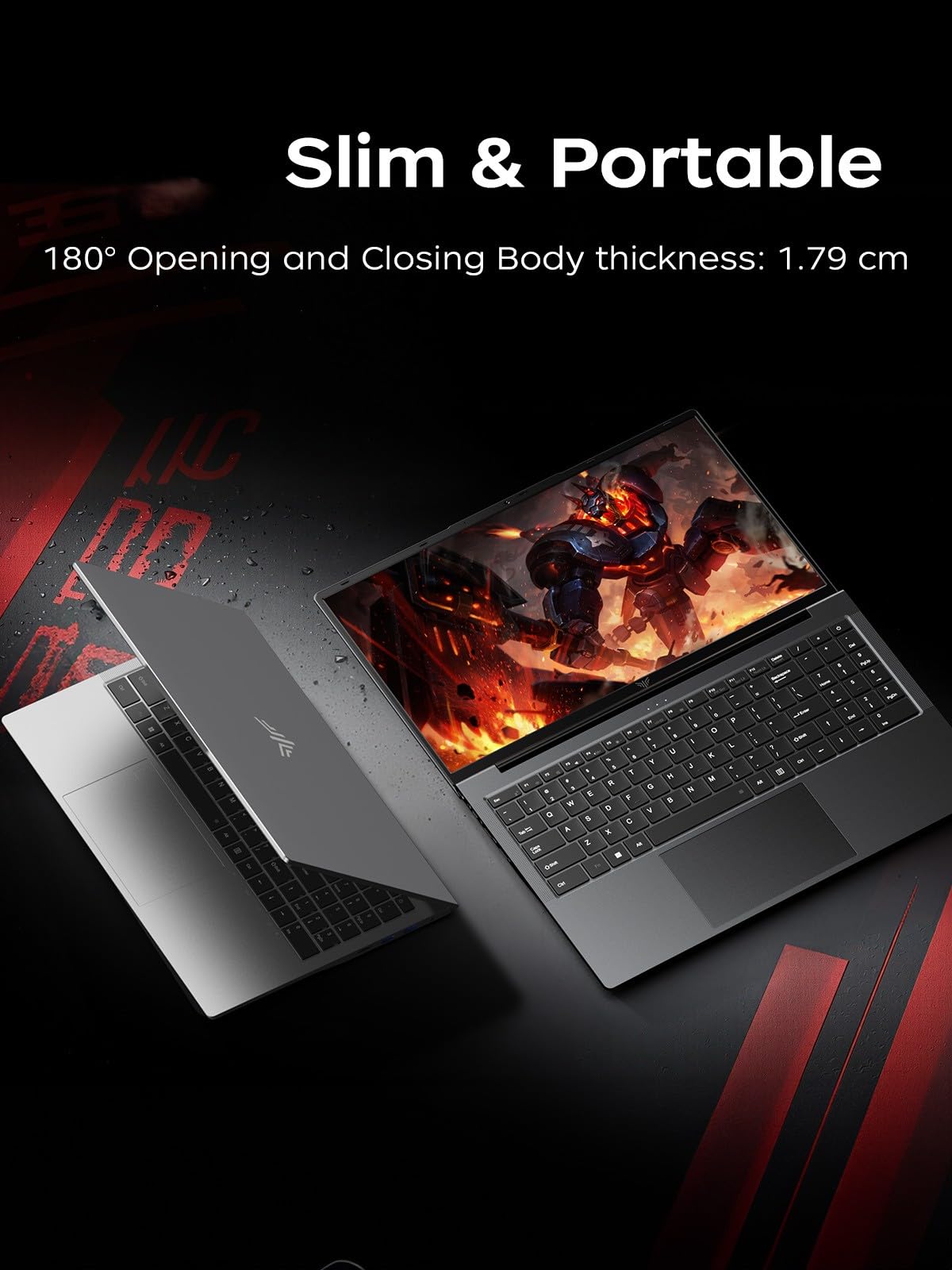 KAIGERR Gaming Laptop, 15.6inch Laptop with AMD Ryzen 7 7730U(8C/16T, Up to 4.5GHz), 16GB RAM 512GB NVMe SSD Windows 11 High Performance Laptop Computer, Up to 2TB, Radeon RX Vega 8 Graphics, WiFi 6
