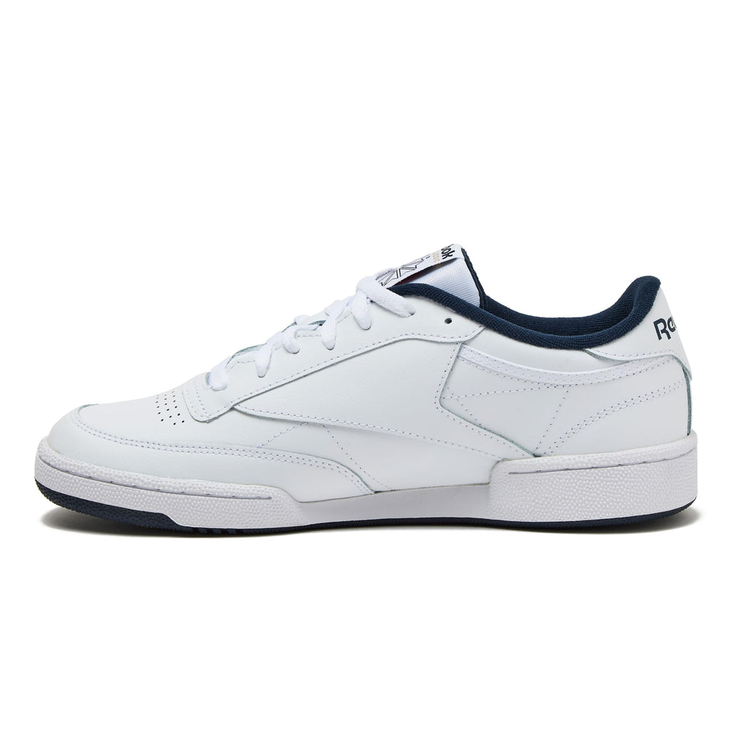 Reebok Club C 85 Mens Tennis Shoes, Casual Fashion White Sneakers for Men, Int-White/Navy, 11