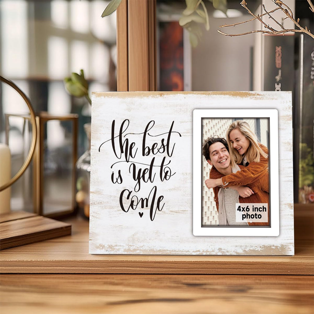 SZ-PengXin Engagement Gifts for Couples Gifts for Newly Engaged Couples Engagement Gift for Women Happy Engagement Party Gift Personalized Picture Frame The Best Is Yet To Come Engaged Photo Frame