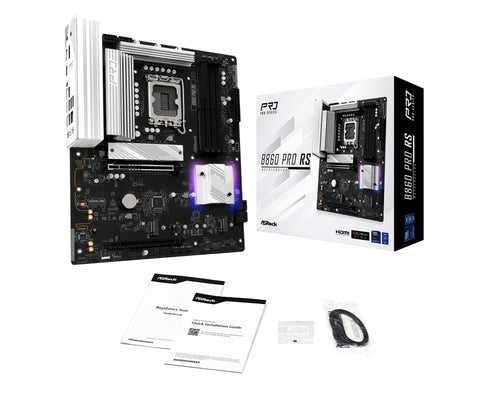 ASRock B860 Pro RS Intel Core Ultra DDR5 8666 MHz 256GB M.2 LGA1851 ATX Motherboard SATA3 6.0 Gb/s PCIe 5.0 BIOS Flashback