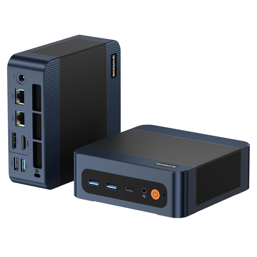 BOSGAME P3 Mix Mini PC Ryzen 7640HS (up to 5.0 GHz), 16GB DDR5, 512GB PCIe SSD Mini Desktop Computer, 4K Triple Display, USB 4.0, Dual 2.5G LAN & Wi-Fi 6E & BT5.2, for Home, Office, Gaming